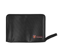 ANKROYU Sac à documents ignifuge, sac d'argent, grande capacité, organisateur de stockage sécurisé pour papiers importants, certificats, espèces, noir 14 x 10 x 0,9 pouces