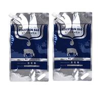 ANKROYU Sac de Collecte de Lait Frais avec la Ligne de Mesure pour l'utilisation de pâturage de veaux et de chèvres 4L Sac de Stockage de Colostrum de Veau de Conception à vis