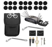 ANKROYU Sac de réparation de vélo, kit de réparation de Pneu de vélo Portable, Levier de Pneu 16 en 1 Sac à Outils de vélo Multifonction pour la Situation économique du Cyclisme en Plein air