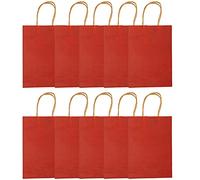 ANKROYU Sacs-cadeaux en papier kraft 10pcs avec des poignées sacs de magasin de fête recyclables écos pour les mariages anniversaires foires d'artisanat de Noël 15 x 8 x 21cm (15 * 8 * 21)