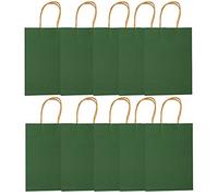 ANKROYU Sacs-cadeaux en papier kraft 10pcs avec des poignées sacs de magasin de fête recyclables écos pour les mariages anniversaires foires d'artisanat de Noël 15 x 8 x 21cm (15 * 8 * 21) (15 * 8 *