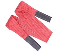 ANKROYU Sangle de levage robuste, sangle ronde sans fin, sangle de levage pour machines de construction, navires, capacité de 11 023 lb, polyester rouge, 6,56 pieds