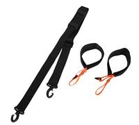 ANKROYU Sangles d'épaule de snowboard Sangle de poignée Ensemble de sangles de ski réglables pour transporter des skis et du snowboard Matériau en nylon EVA durable Noir Orange Lon