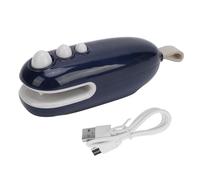 ANKROYU Scelleuse de petits sacs polyvalente à double usage, conception magnétique, machine à refermer les sacs à puces, sacs en plastique, stockage des aliments, matériau ABS 122x (Bleue)