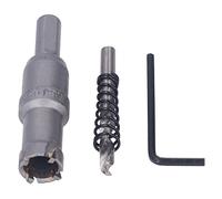 ANKROYU Scie cloche en carbure de tungstène, foret à métal de qualité industrielle avec pilote fendu pour acier, aluminium, outils de construction en bois, carbure d'acier 45, long (18mm)