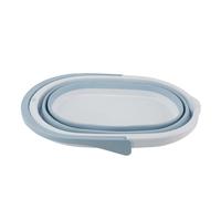 ANKROYU Seau de vadrouille Pliable avec poignée Grande capacité Pliable Pliable Back de Lavage de Voiture rectangulaire PP PP se Godet de Rangement en Plastique pour la Maison de c (Bleu)