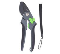 ANKROYU Sécateur professionnel à cliquet, lame en acier au carbone SK5 robuste avec revêtement, cisaille de jardin de 8,5 pouces pour tailler les arbres, les arbustes, les bonsaï,