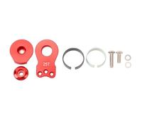 ANKROYU Servo-sauveur 25T en alliage d'aluminium, bras de servo universel haute performance pour voitures RC 1/10 : pièce de rechange durable, légère et précise pour une direction (Rouge)