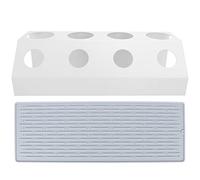 ANKROYU Soda Bottle Séchage de séchage à carré de draineur de bouteille à 4 trous avec tapis absorbant Prime Premium Aluminium Construction en silicone pour la maison de cuisine co (Quatre trous