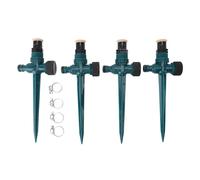 ANKROYU Sprinklers de Jardin Professionnel 4PCS Set à 360 degrés Automatique Autating Système d'irrigation Système de pulvérisation réglable pour Le Patio de Jardin Arrosage ABS AB (Vert foncé)