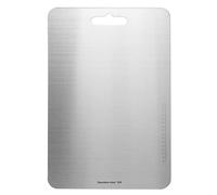 ANKROYU Stainless Steel Chopping Board Double Sided Non Slip Large Kitchen Cutting Board Heavy Duty Food Prep Board for Cooking Dishwasher Safe Durable 304 Stainless Steel (L 14,4 x 6,5 x 1,6 pouces)