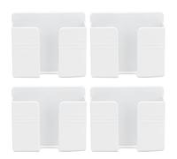 ANKROYU Support De Chargeur De Téléphone 4 Pièces, Support De Base De Chargement De Téléphone Portable pour Télécommande Murale en ABS, étagère De Rangement Murale(Horizontal Stripe)