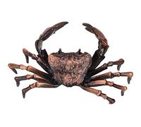 ANKROYU Support de couvercle de théière en forme de crabe, accessoire de cérémonie de thé en alliage de cuivre fabriqué à la main pour les amateurs de thé et la décoration intérieu