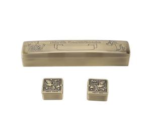 ANKROYU Support de défilement de certificat Tube de rangement de diplôme en alliage de zinc vintage avec 2 boîtes décoratives pour les diplômés professionnels étudiants Protecteur