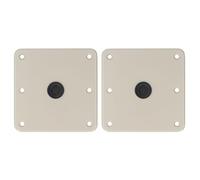 ANKROYU Support de Plaque de Base de siège de Bateau en Alliage d'aluminium Robuste, Support pivotant à Broche 3/4 Pouces pour Bateaux de pêche et pontons, Couleur Beige 7x7 Pouces