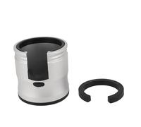 ANKROYU Support de porte-filtre à café universel, hauteur réglable, support de doseur de café rond en alliage d'aluminium Durable pour Machine à expresso brassage à domicile 545g (Argent)