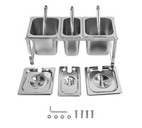 ANKROYU Support de pot de confiture de support de distributeur de condiments télescopique en acier inoxydable avec support distributeur de sirop de qualité commerciale pour magasin (N°27 2 pièces 2,2