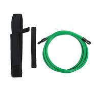 ANKROYU Swim Training Resistance Belt Set, Elastic Latex Tube Nylon Waist Strap, Swimming Pool Tether for Stroke Technique Endurance Training, Swim Trainer (Blue) (Green)