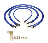 ANKROYU Système de câble de Terre Universel à 5 Points pour Voiture, kit de Fil de Mise à la Terre, démarreur de Moteur Haute Performance de qualité supérieure pour Une Meilleure