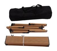 ANKROYU Table d'appoint de Camping Portable Couleur en Bois léger Roll Up Top Pliant Table avec Un Support à 3 Pattes pour la Cuisine de Voyage de Pique-Nique de Camping extérieur