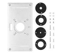ANKROYU Table routeur Plaque d'insertion Professionnel en aluminium Aluminium Trimmer Flip Board avec bague centrale pour le travail précis des outils de menuiserie