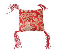 ANKROYU Tapis de Bol Chantant tibétain du Népal, Tapis d'oreiller décoratif en Tissu Rouge Fait à la Main pour la méditation, Le Yoga, Les rituels bouddhistes, 10x10cm ou 12x12cm (12 cm)