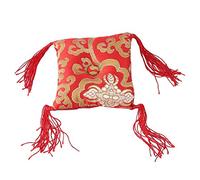 ANKROYU Tapis de Bol Chantant tibétain du Népal, Tapis d'oreiller décoratif en Tissu Rouge Fait à la Main pour la méditation, Le Yoga, Les rituels bouddhistes, 10x10cm ou 12x12cm (10CM)