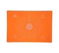 ANKROYU Tapis de cuisson en silicone de qualité supérieure, antiadhésif, avec échelles de mesure, tapis de pâte chauffante pour boulangers à domicile, grand 17,7x25,6 pouces (Orange)