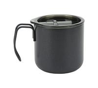 ANKROYU Tasse à Café en Acier Inoxydable avec Poignée, Gobelet Isolé sous Vide à Double Paroi de 350 ML avec Couvercle Transparente, Tasse à Lait pour La Maison, Le Bureau, Le Camping(Noir)