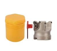 ANKROYU Tête de fraise CNC à 4 cannelures, conception décalée en spirale pour insertion APMT1204, acier rapide, matériau 40Cr, outil professionnel de travail des métaux pour l'usin