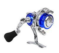 ANKROYU Tous Les Combinaisons de pêche à la pêche à la Bobine en Bobine en métal avec des roulements à Balle de précision Rocker Rocker Abrip Confortable Eva pour Les pêcheurs de p (Argent Bleu)