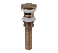 ANKROYU Tous les cuivre pop-up Évier drain Premium antique conception de cuisine de cuisine de salle de bain drain d'évier de salle de bain non fuite de drainage rapide stable dura (Avec un trou)