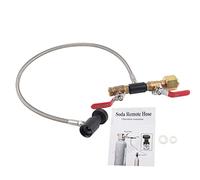 ANKROYU Tuyau en acier inoxydable de qualité supérieure CGA320 CO2 avec double vanne marche/arrêt pour le remplissage du réservoir de la machine à soda, longueur de 24 ou 36 pouces (24 pouces de long