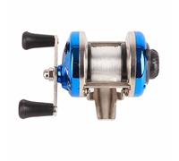 ANKROYU Type de Tambour Fishing Reel Ligne Horizontale Lere Roue Roue de pêche de Glace à Droite Temps de pêche avec Commande de commutateur Mécanisme de déchargement ABS ABS PLAST (Bleu (Silicone))