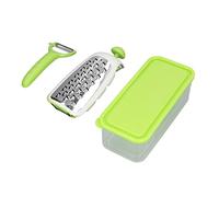 ANKROYU Vegetable Cutter Stainless Steel Multifunctional Portable Veggie Chopper Onion Slicer for Kitchen Home Cooking Food Prep 304 Stainless Steel Collapsible Design with Storage (Vert)