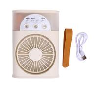 ANKROYU Ventilateur de refroidissement de bureau alimenté par USB, climatiseur portable silencieux réglable à 3 vitesses avec humidificateur et veilleuse pour la maison, le bureau,