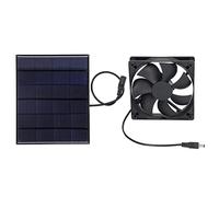 ANKROYU Ventilateur d'extraction à énergie Solaire 3,5 W 6 V Ventilateur de Ventilation Portable avec Chargeur USB pour poulaillers, niches pour Chiens, serres, Camping en Plein AI