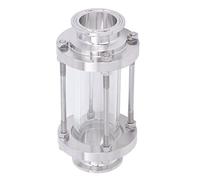 ANKROYU Verre de visée sanitaire en ligne avec extrémité de serrage Indicateur de débit à vue complète en acier inoxydable 304 pour la surveillance des gaz, du pétrole et de l'eau (Tuyau d'écoulement