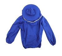 ANKROYU Veste d'abiculture Professionnelle avec Voile Respirant des Abeilles Combinaison protectrice Apiculteur Complet de Couverture de carrosserie Complexe pour Les Adultes Optio (Bleu)