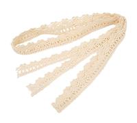 ANKROYU Vintage Lace Ribbon, 1.4cm Width 20 Yards Cotton White Net Ribbon Lace Decoration, Self Adhesive Decorative Ribbon for Curtain Clothes Tablecloth