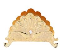 ANKROYU Vintage Style Napkin Holder Serviette Rack Tissue Dispenser Elegant Table Decor for Kitchen Dining Room Picnics Made of Zinc Alloy 13 x 3.7 x 9cm (Gold)