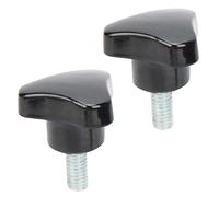 ANKROYU Vis à main triangulaire M5, bouton réglable en acier inoxydable avec poignée en plastique technique, vis de serrage pour perceuse de tour