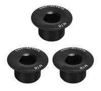 ANKROYU Vis de vidange Vis de vélo de montagne Vis de manivelle en aluminium Couvercle de manivelle en alliage M18 Résistant de rouille légère résistante aux chaînes de pouces couv (Noir)