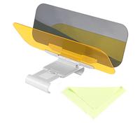 ANKROYU Visière De Voiture 2 en 1, Rallonge De Pare-Soleil De Voiture en Verre Anti-éblouissement Transparent Jour Et Nuit, Pare-Soleil Rotatif pour Automobile Anti-UV, Pare-Soleil Anti-éblouissement