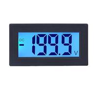 ANKROYU YB5135DB Voltmètre numérique Compteur de tension CC Écran LCD avec rétroéclairage bleu Large plage 0 Boîtier ABS durable pour tests électriques automobiles Utilisation indu (0-200 V CC)