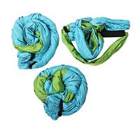 ANKROYU Yoga aérien Swing Sling Hamac nylon premium pour l'inversion Fitness and Relaxation Blue Green Purple 250x150cm avec sangles et poignée (Fruit bleu ciel vert)