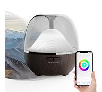 Ankrs Diffuseur d'Huiles Essentielles WiFi, 600ml Humidificateur d'air Compatible avec Alexa/Google Home, Diffuseur Électrique Connecté avec RGB Colorées, Timer et Contrôle à Distance sur l’APP