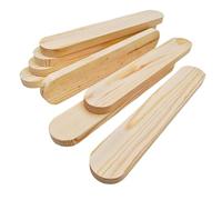 Anktily Lot de 8 blocs ovales en bois de pin brut pour travaux manuels, sculpture, peinture, 30 x 5 x 1,5 cm