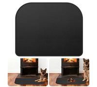 Ankway 100 * 80CM Tapis Anti Feu, Antidérapant Tapis Ignifuge résistant au feu, à la Chaleur, Antiadhésif, Plaque Anti Feu pour Poele a Bois Barbecues, Patios -Grands coins arrondis