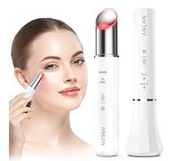 ANLAN Appareil Anti Rides Soin Yeux,Masseur Oculaire Anti-âge pour Yeux Chauffant,Vibration à Haute Fréquence,Lumière Rouge et Bleu pour Éliminer les Cernes et Poches Massage Visage et Lèvre (AMYY45)